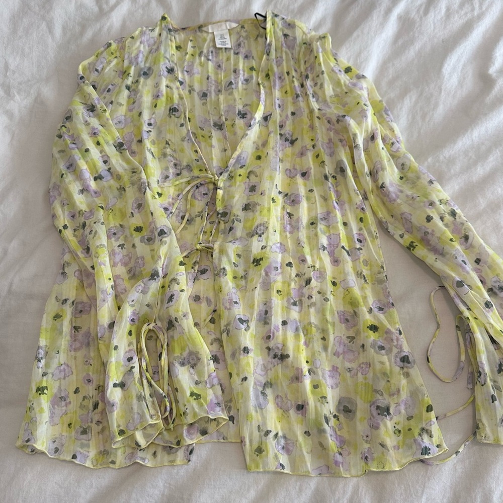 Tie-Front Floral Top